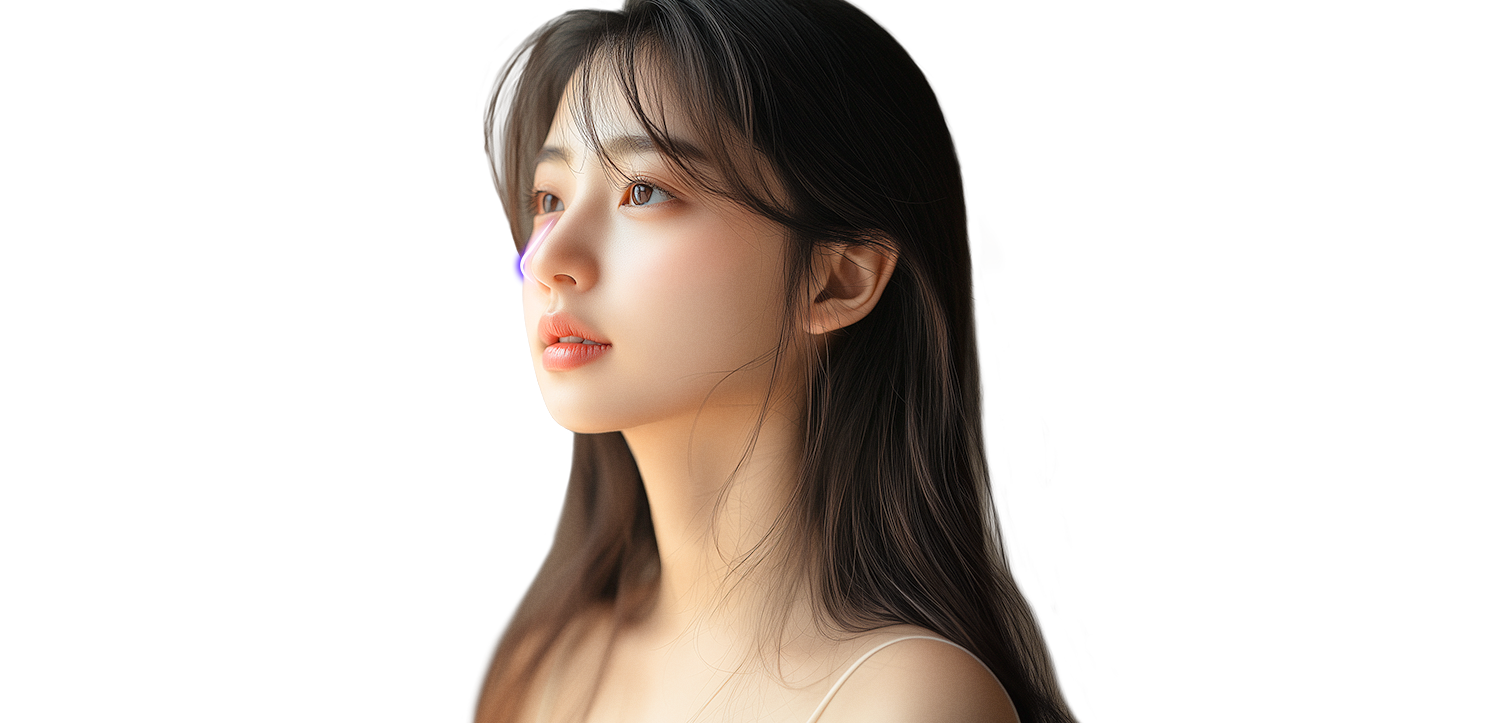 前から見ても横から見ても立体的な